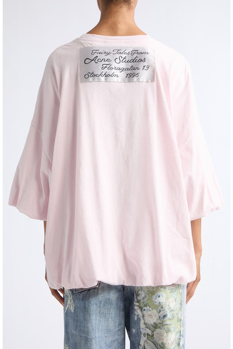 Gathered Oversize 1996 Logo Graphic T-Shirt, Alternate, color, BABY PINK