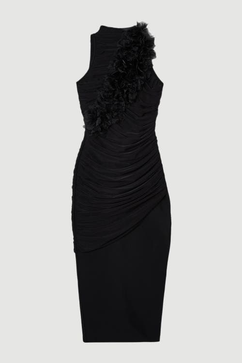 Karen Millen Bandage Knitted Maxi Dress In Black