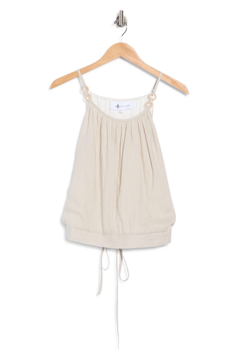Franca Linen Top, Main, color, STONE OYSTER
