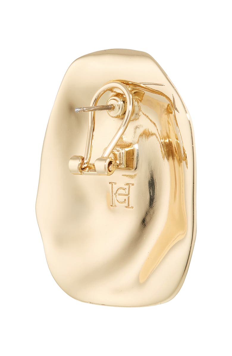 Carolina Herrera Sculptural Earrings, Alternate, color, Gold