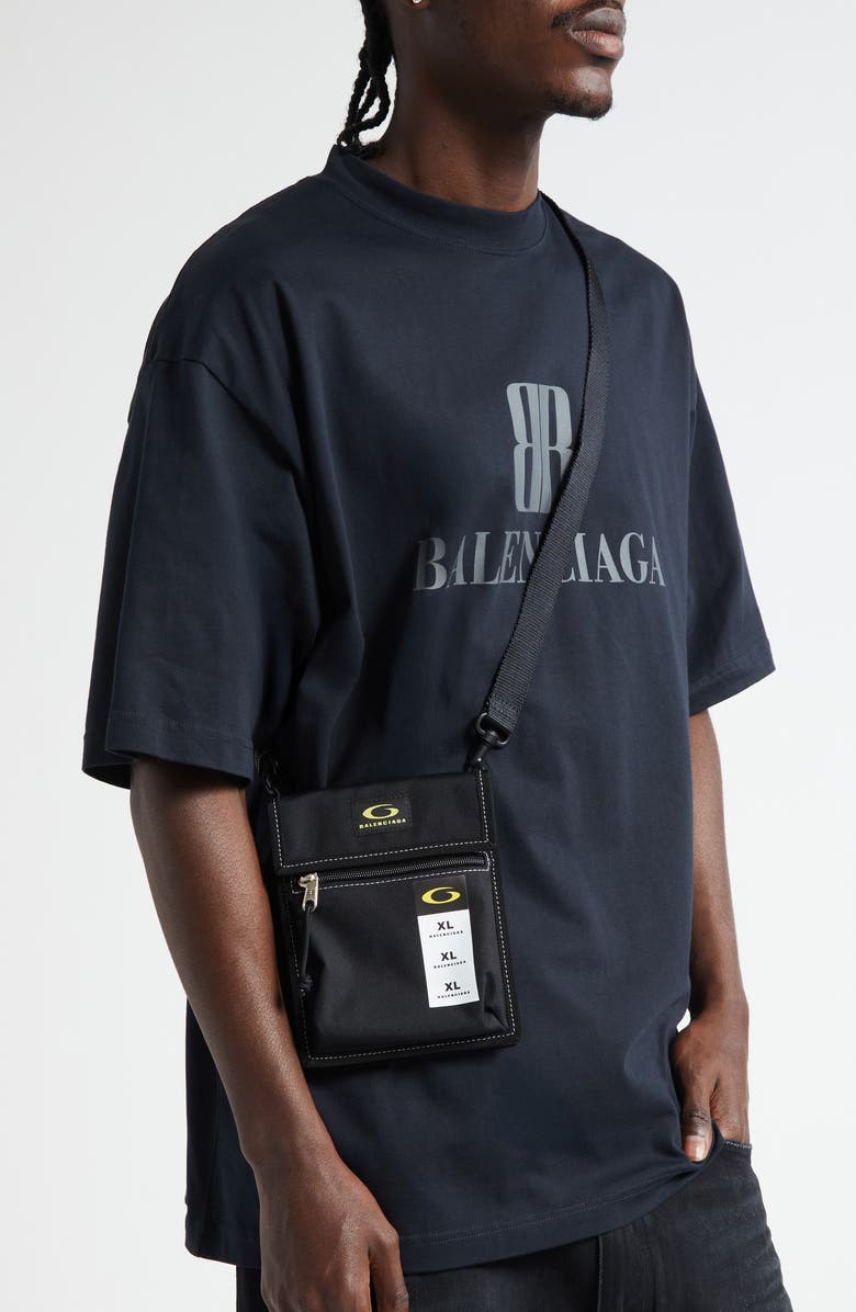 Balenciaga Explorer Crossbody Pouch, Alternate, color, 1078 Black/ Yellow/ White