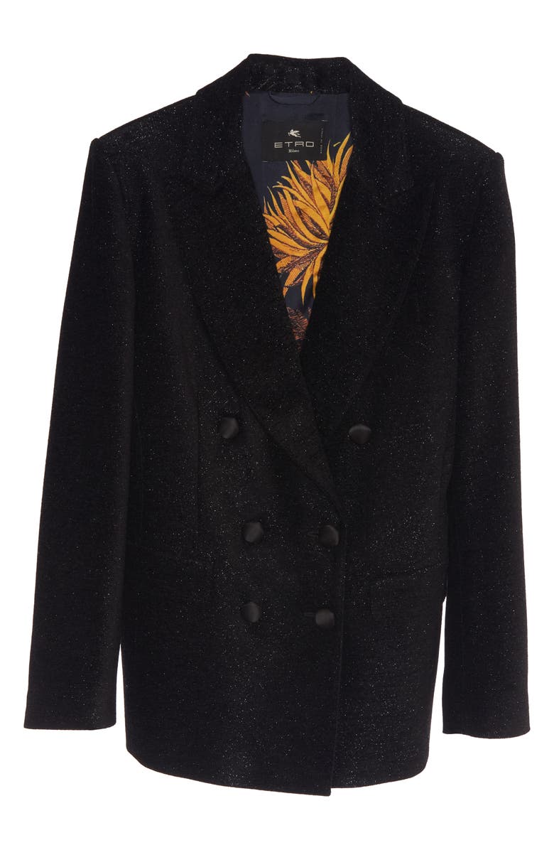 Etro Sparkle Double Breasted Blazer, Alternate, color, 