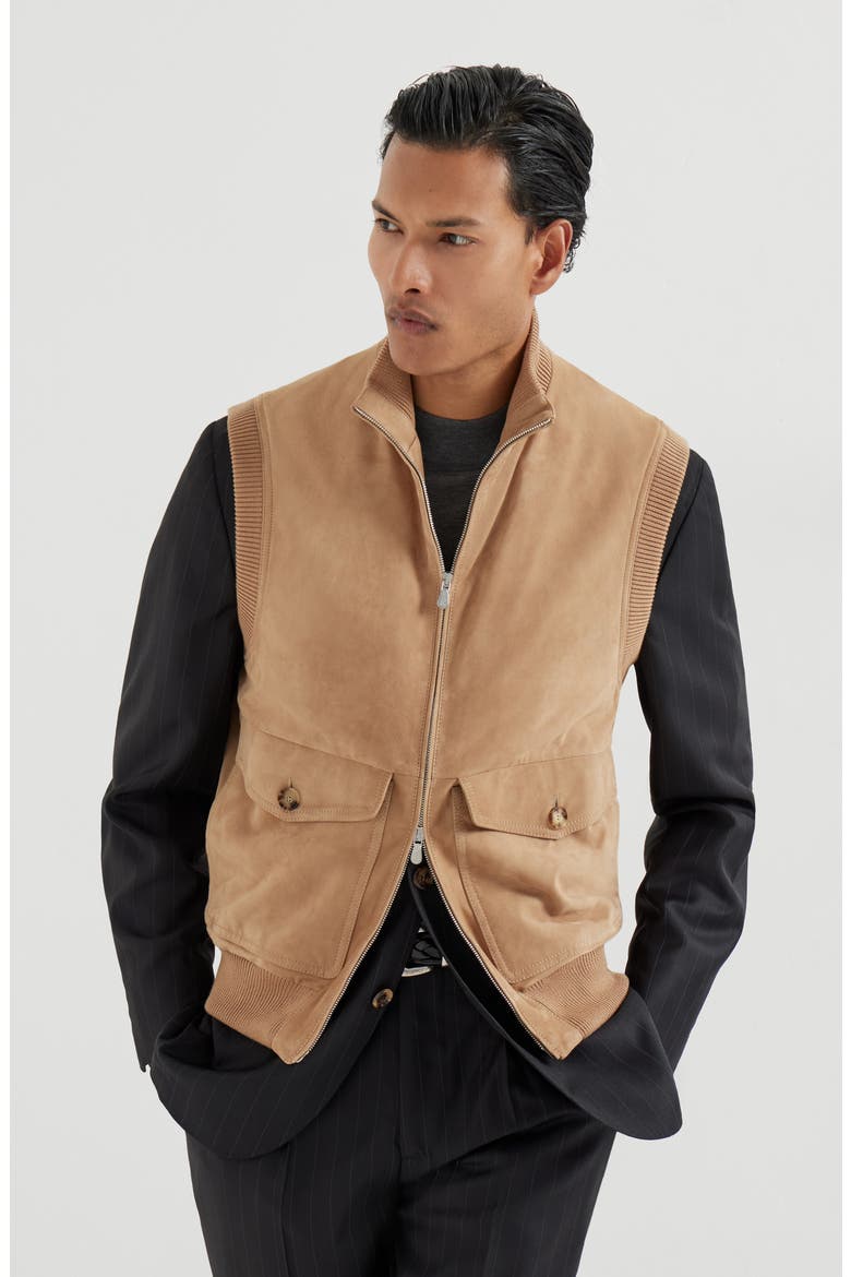 Suede vest, Main, color, Light Brown