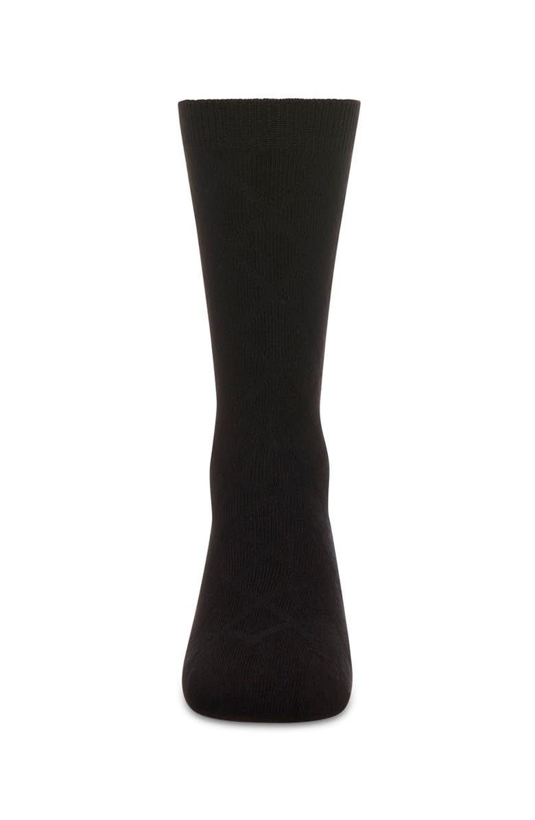 MeMoi Diamond Crew Socks, Alternate, color, Black