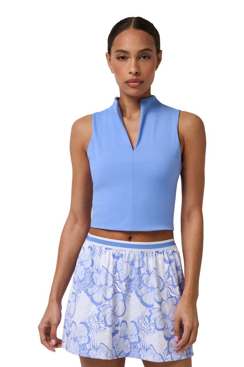 Moveknit Crop Sleeveless Top, Alternate, color, CORNFLOWER BLUE