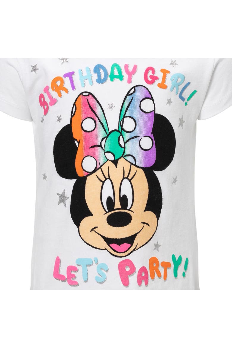 Minnie Mouse Birthday Graphic T-Shirt, Alternate, color, Minnie White