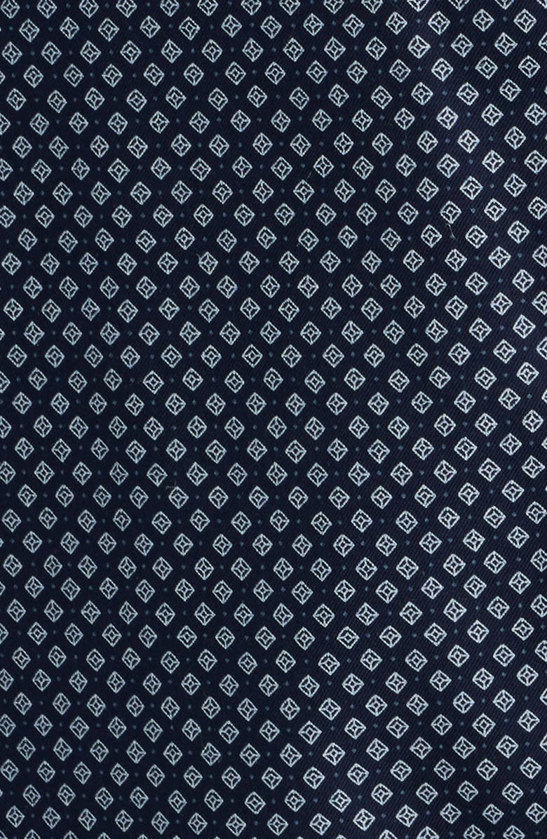 Nordstrom Foulard Print Long Sleeve Stretch Cotton Blend Button-Up Shirt, Alternate, color, Navy Essence Foulard