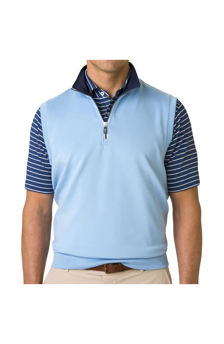 Fairway & Greene Caves Mens Golf Quarter-Zip Vest, Main, color, Bluff