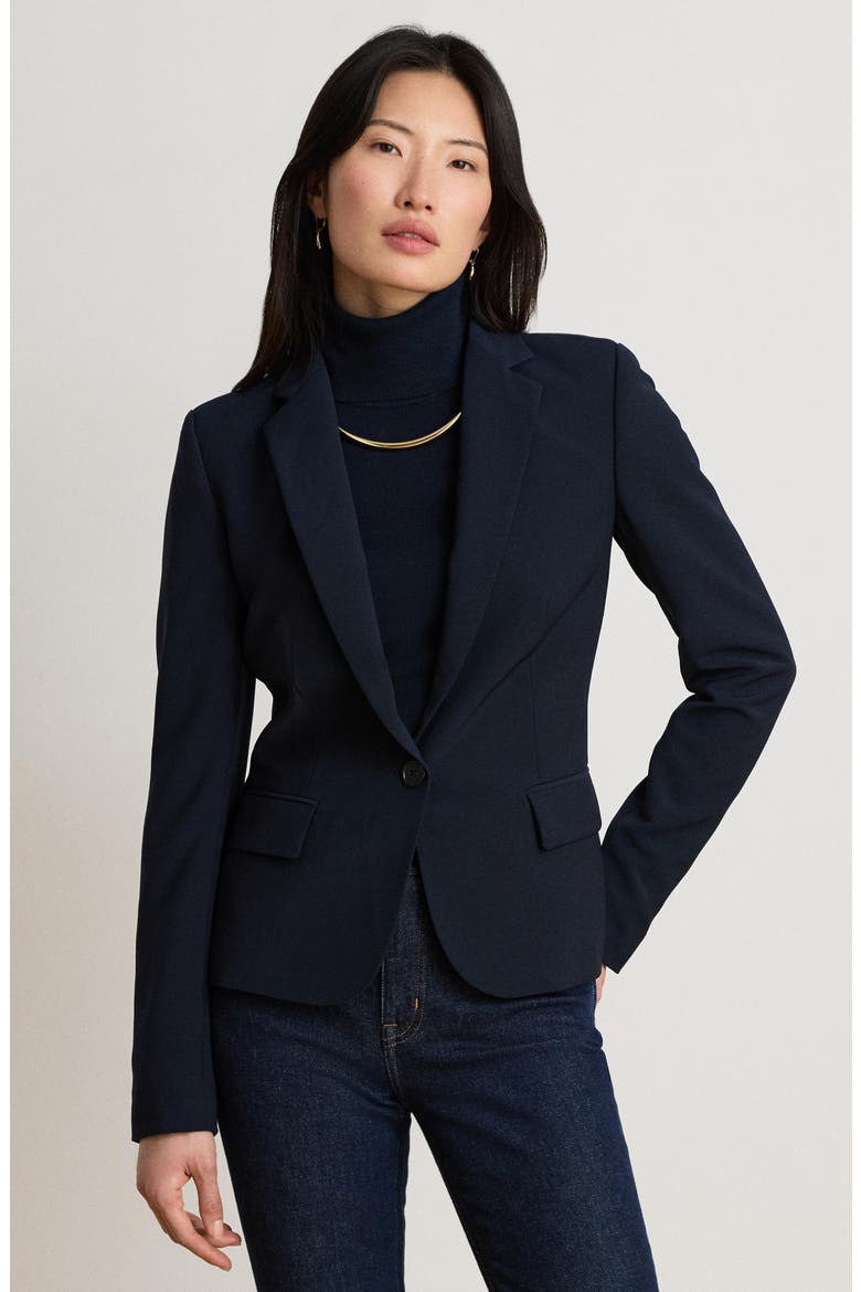 Crepe Blazer, Alternate, color, LAUREN NAVY BLUE