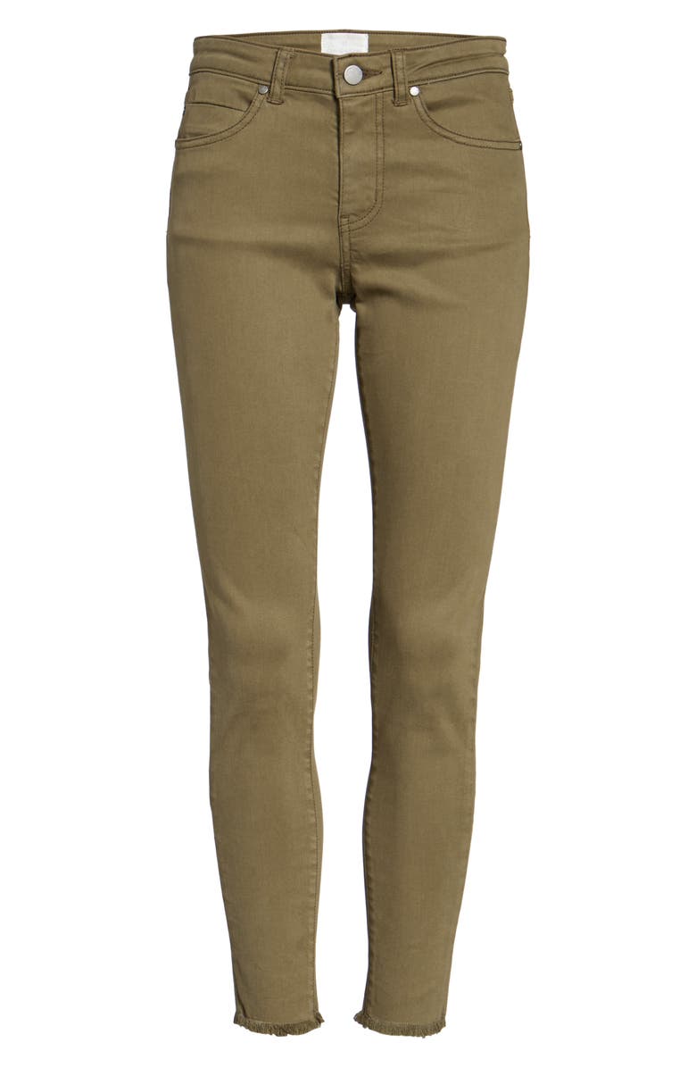 Caslon<sup>®</sup> Frayed Hem Skinny Ankle Jeans, Alternate, color, 