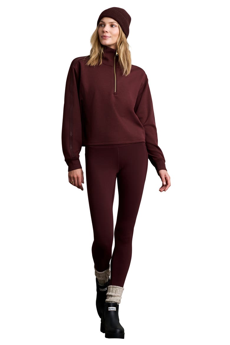Dreamglow Track Half Zip Performance Pullover, Alternate, color, CHERRY BARK
