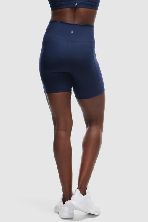 Peloton Cadent 7" High Rise Pocket Bike Short In Deep Navy