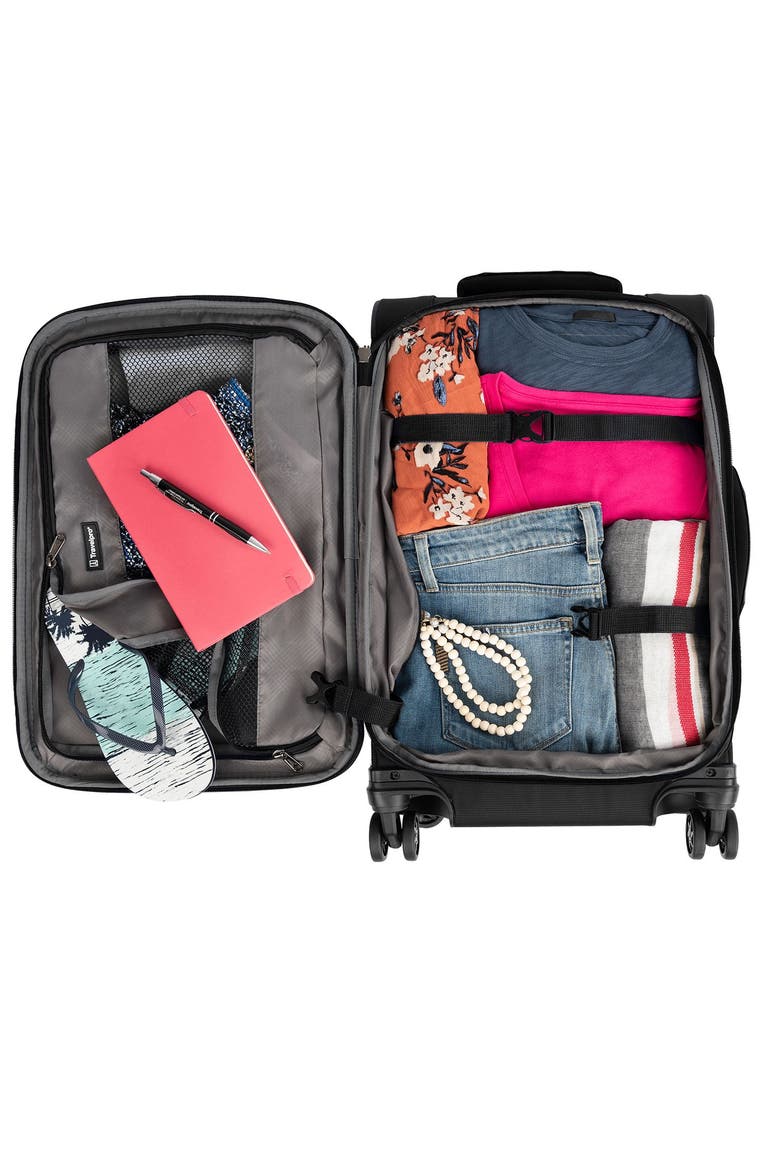 Tourlite Softside Expandable 2 Piece (21"/25") Spinner Luggage Set, Alternate, color, Black