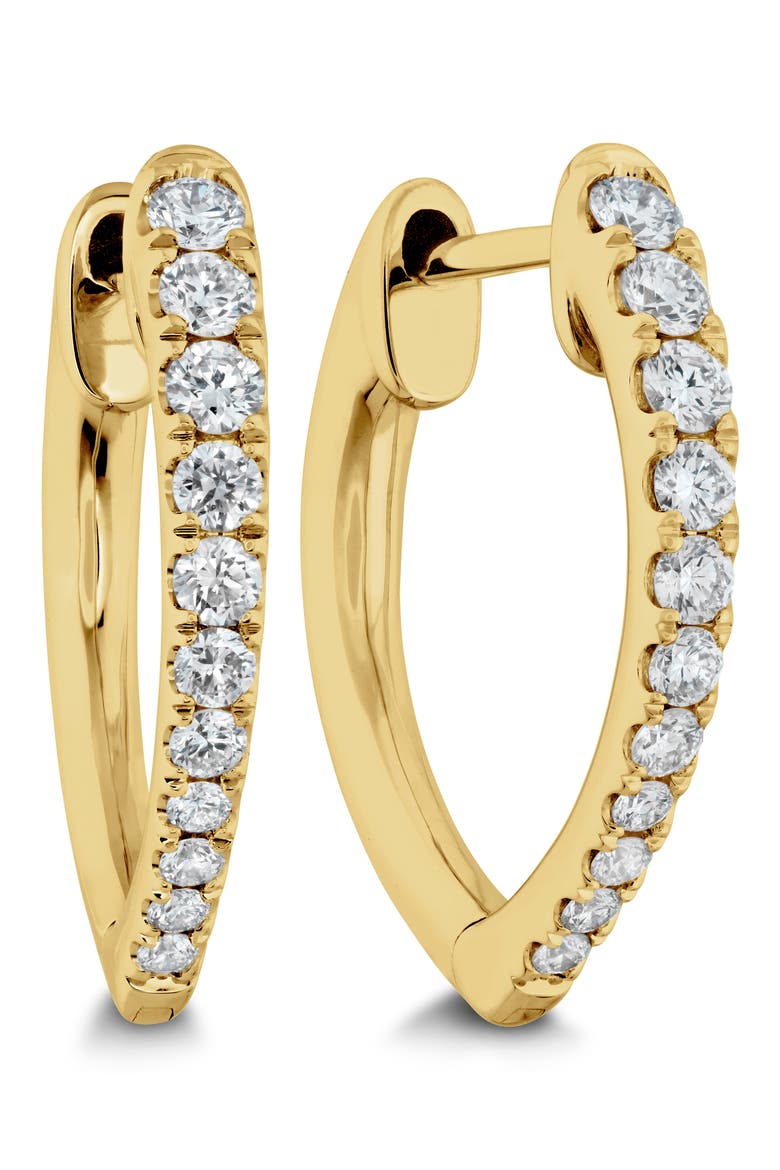 Imperial Diamond Hoop Earrings, Main, color, YELLOW GOLD