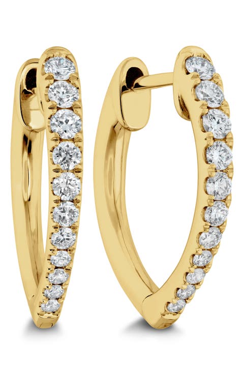 Imperial Diamond Hoop Earrings