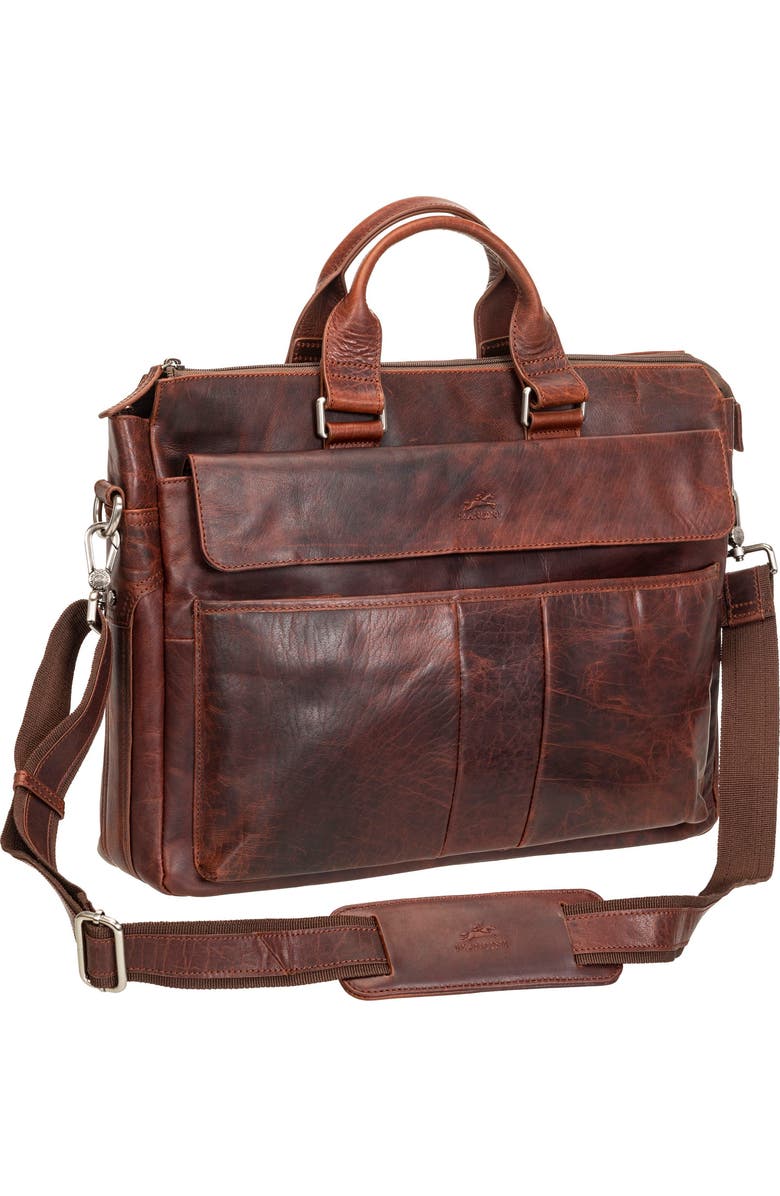 Mancini Leather Briefcase, Main, color,