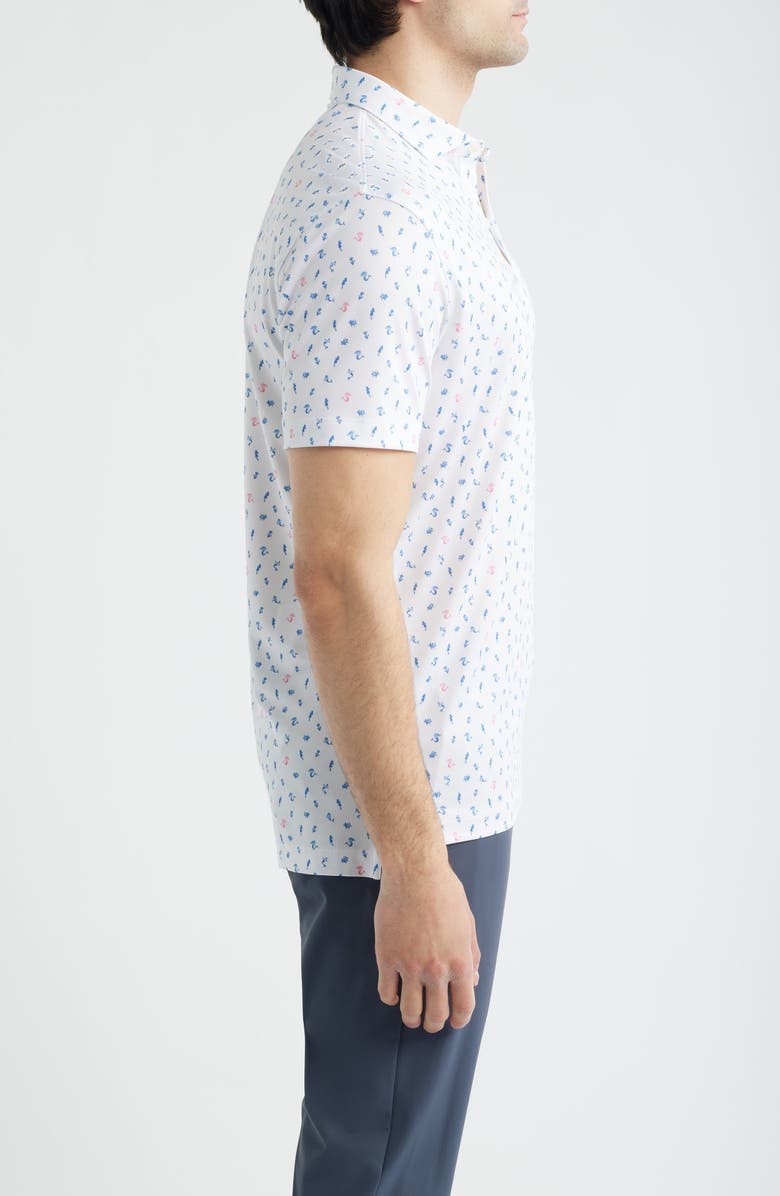 johnnie-O Tidebreaker Short Sleeve Polo Shirt, Alternate, color, White