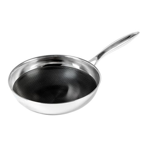 Black Cube 9-1/2 Inch 2.5 Quart Stainless/Nonstick Hybrid Chef's Pan