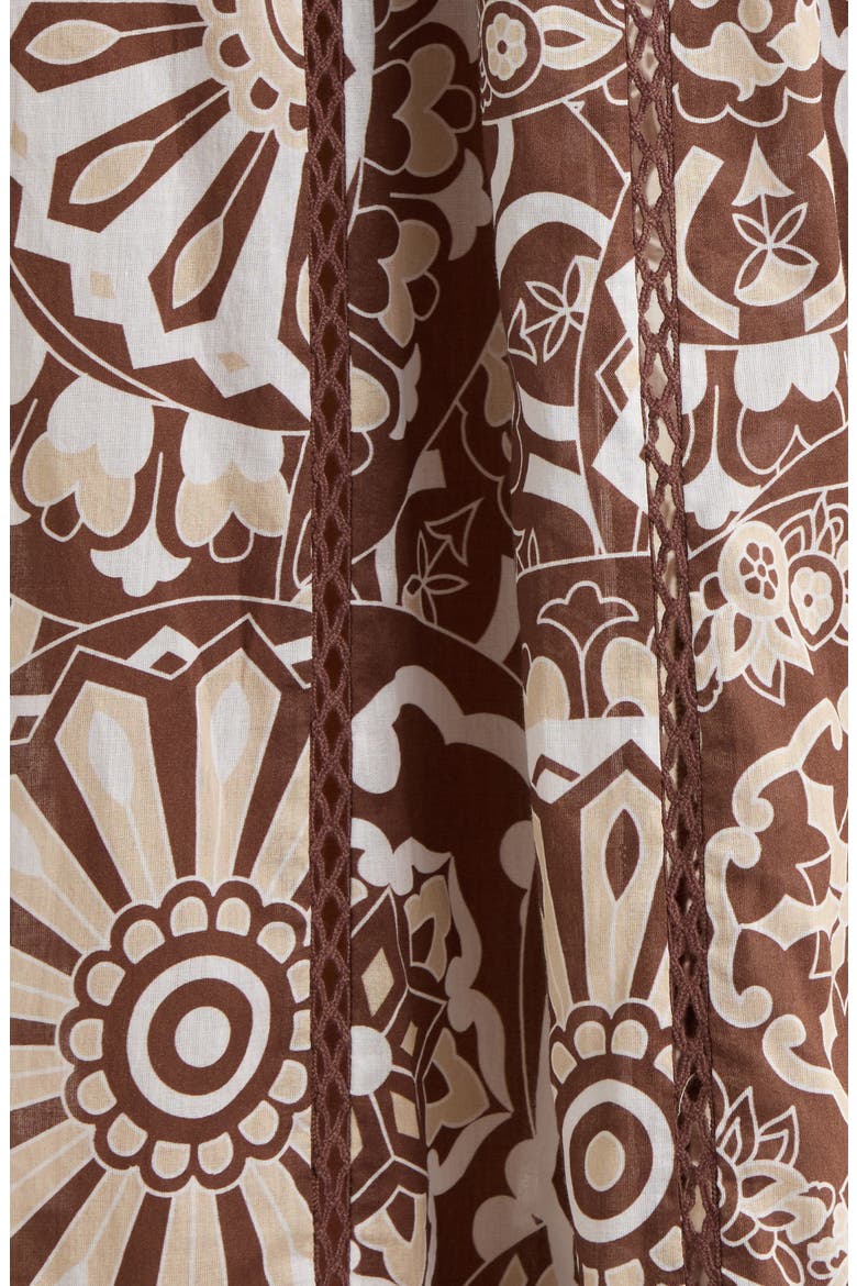 Ariella Cotton Cover-Up Maxi Skirt, Alternate, color, BEACH BROWN COMBO