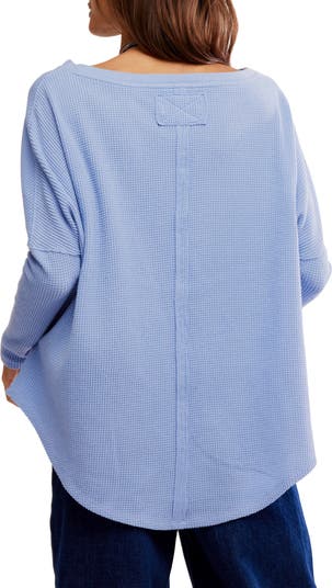 Latte Blue Oversize Thermal Top