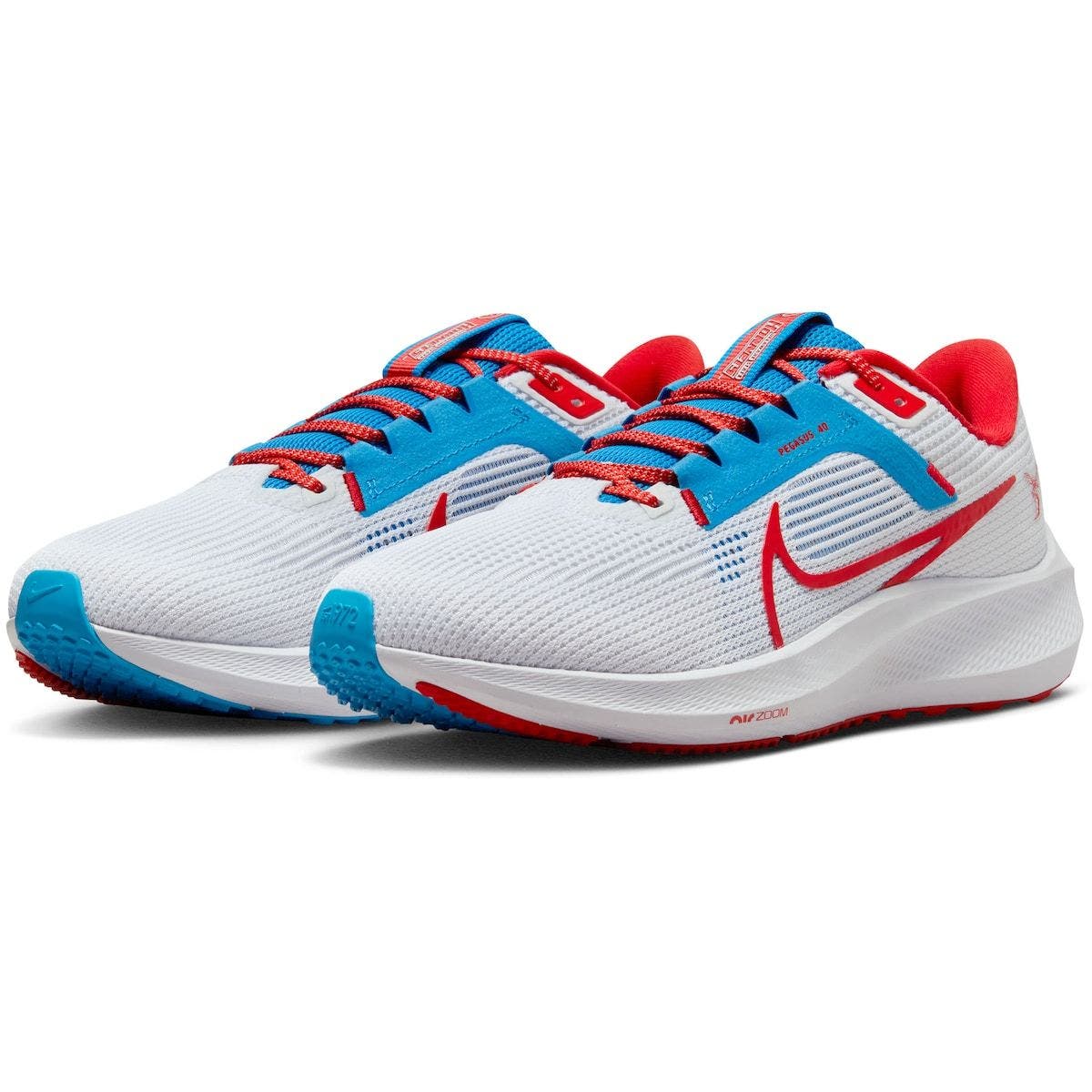 Nike Unisex Nike  White Delaware State Hornets Zoom Pegasus 40 Running Shoe, Main, color, 