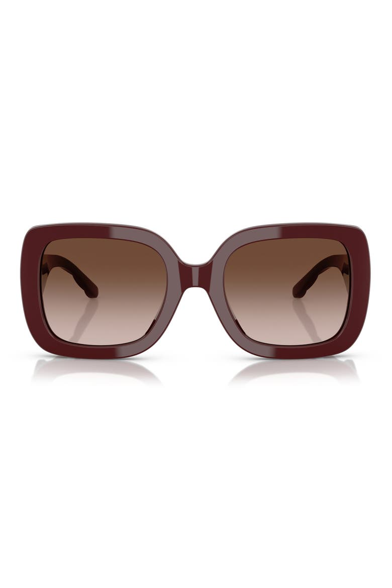 54mm Butterfly Sunglasses, Main, color, BROWN GRAD
