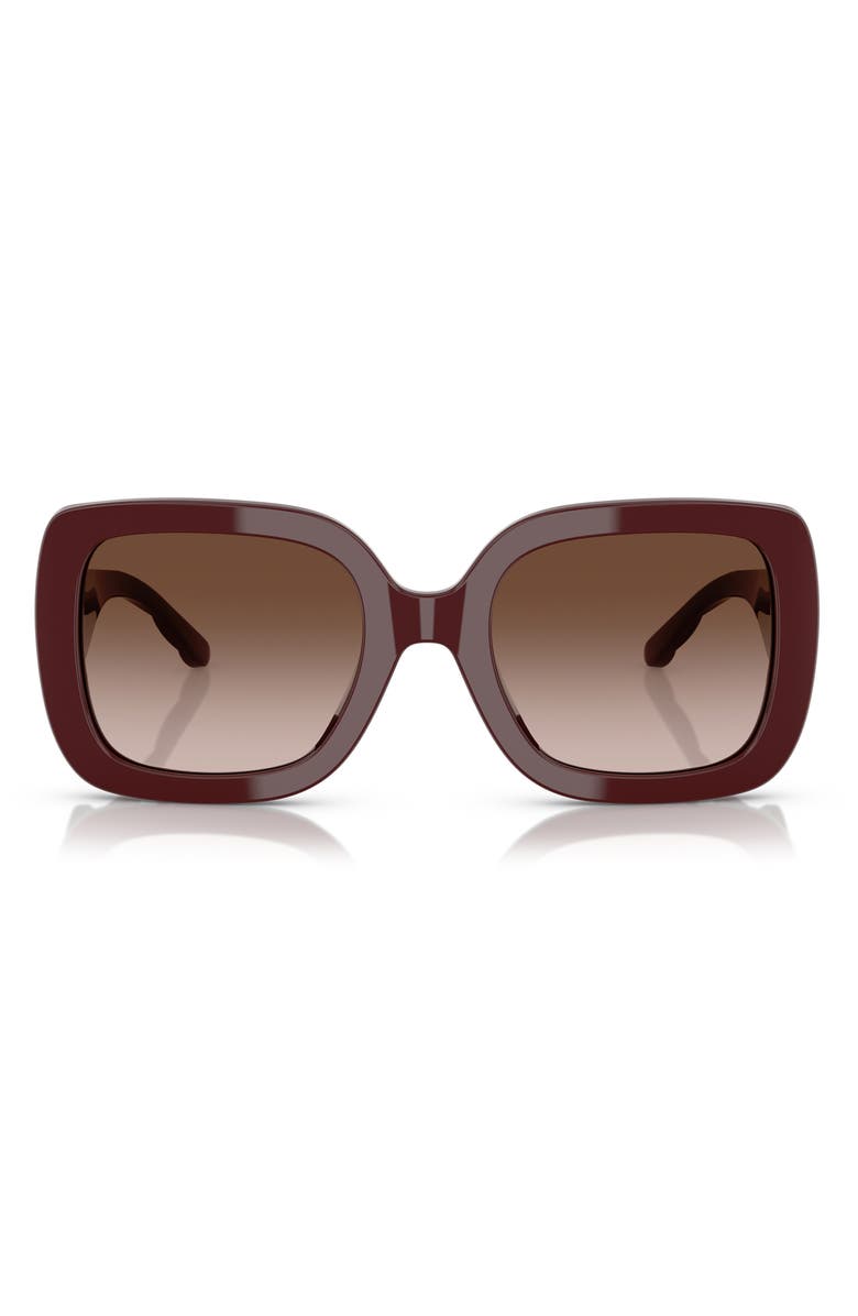 Tory Burch 54mm Butterfly Sunglasses, Main, color, Brown Grad