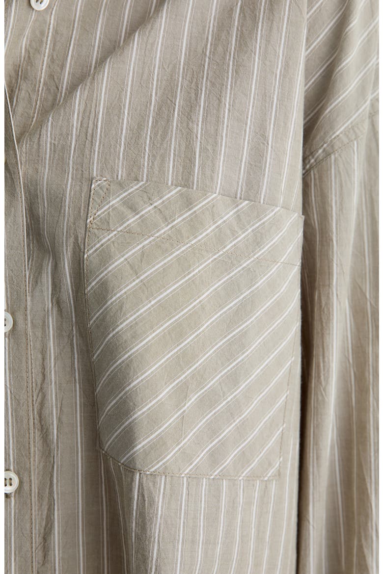Kellen Relaxed Crop Button-Up Shirt, Alternate, color, STUDIO STRIPE ROSEMARY MULTI