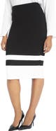 ELOQUII Colorblock Column Skirt