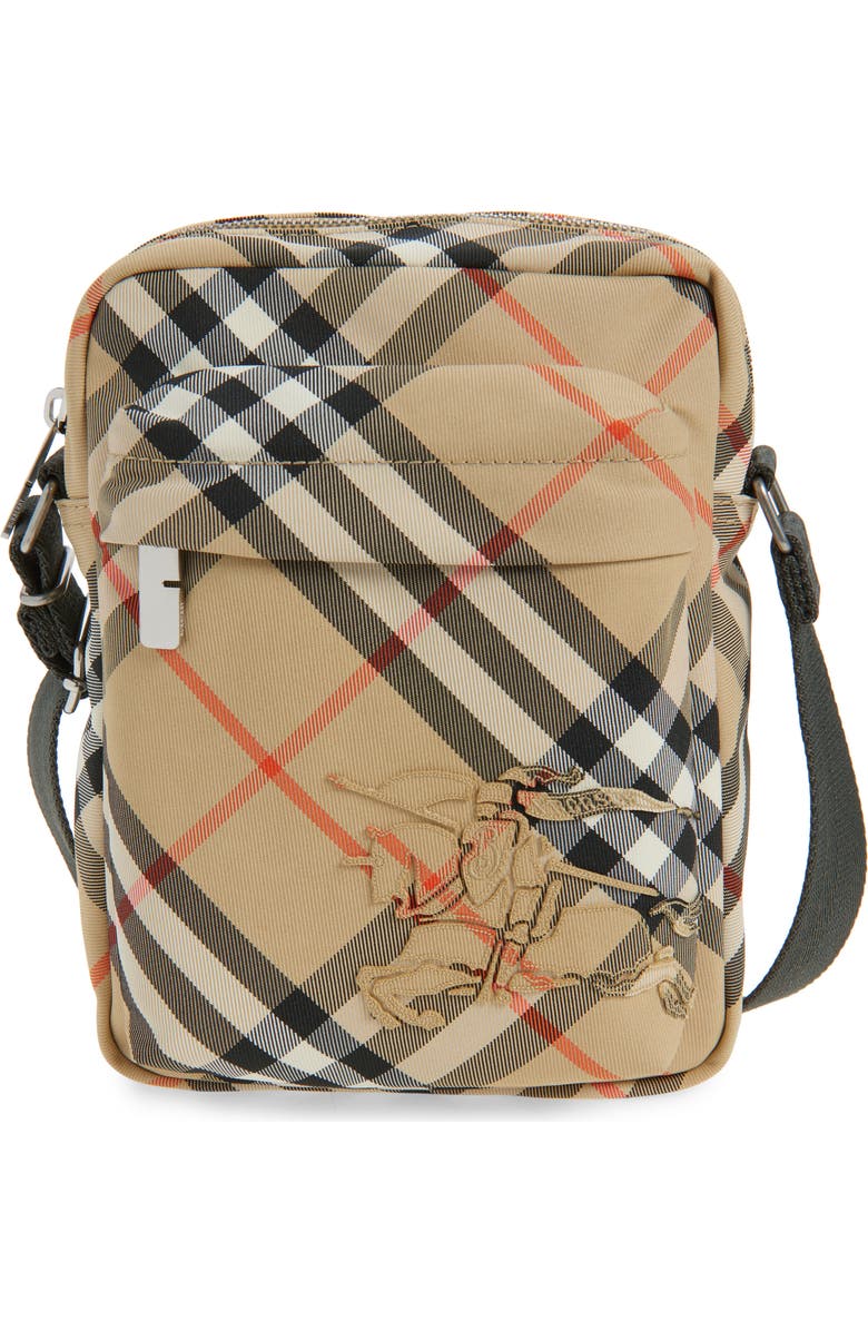 Burberry Classic Check North/South Crossbody Bag, Main, color, Sand