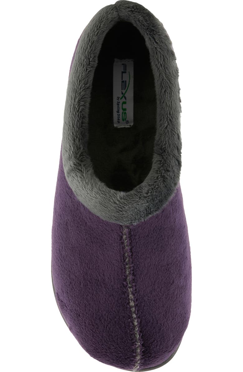Flexus by Spring Step Amalie Faux Fur Slipper, Alternate, color, Purple Multi