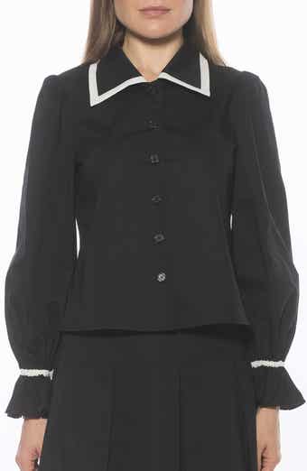 Alexia Admor Shannan Tipped Collar Button-Up Shirt
