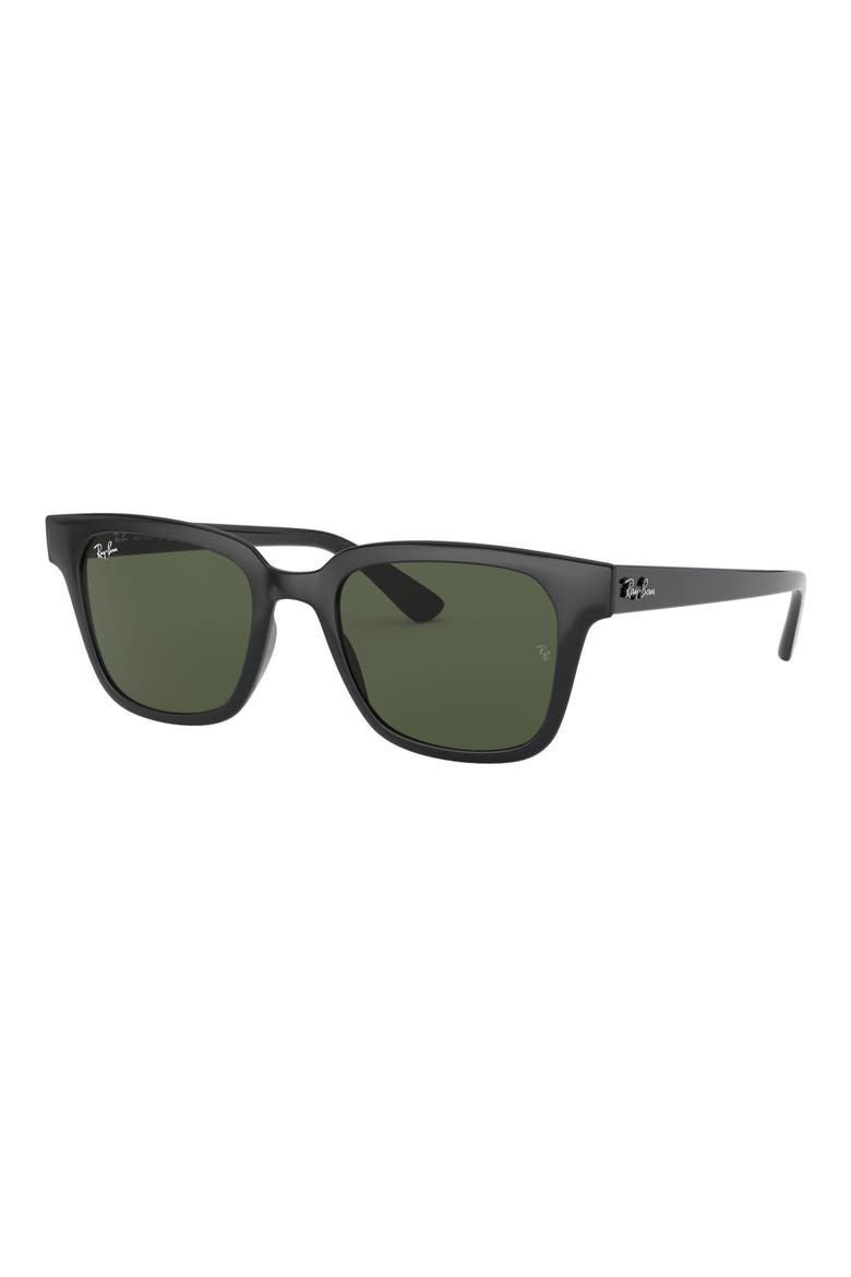 51mm Wayfarer Sunglasses, Alternate, color, BLACK/ GREEN