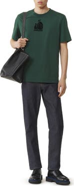 Lanvin Mother And Child Flocked Cotton T-Shirt