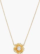 Bearfruit Jewelry Sterling Silver 18k Gold Plated Flora Pearl Necklace Dainty Minimalist