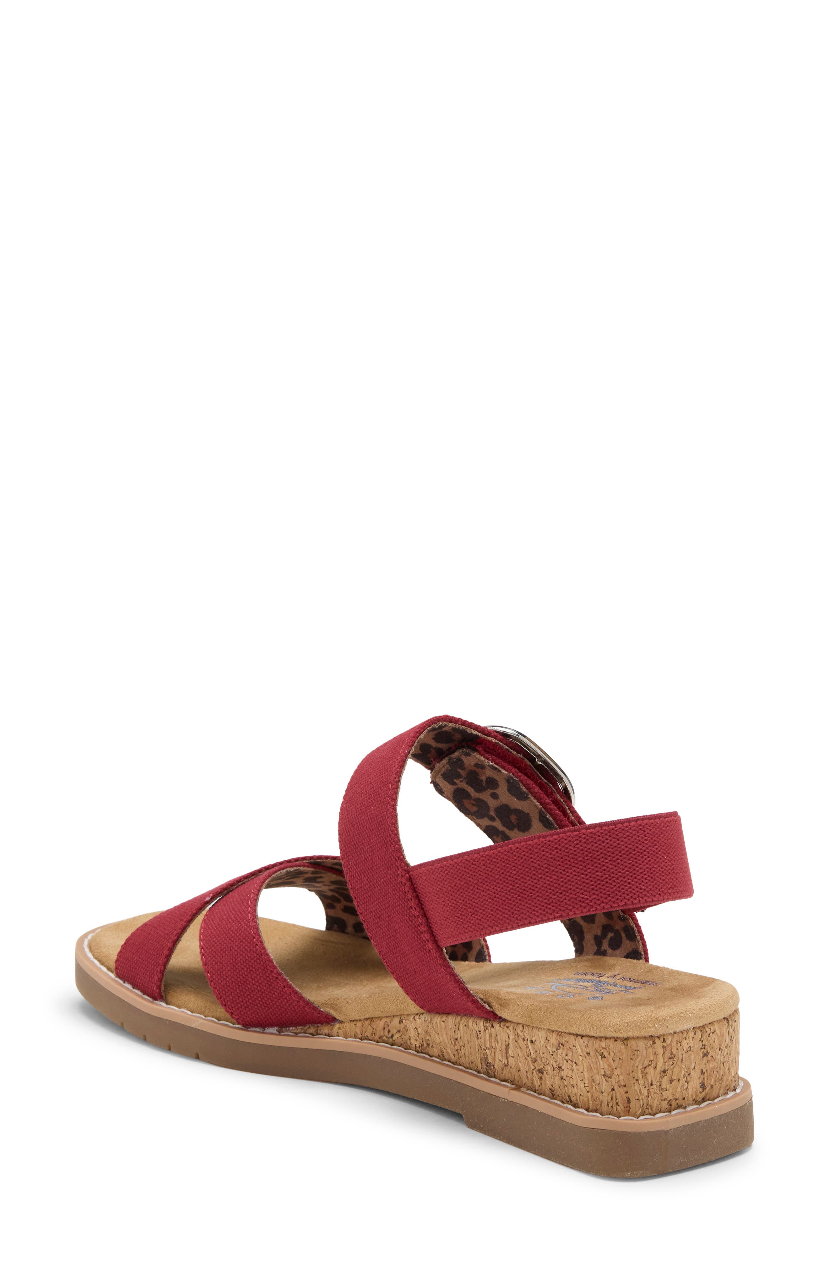 Bobs Desert Kiss Dream Coast Wedge Sandal, Alternate, color, RED