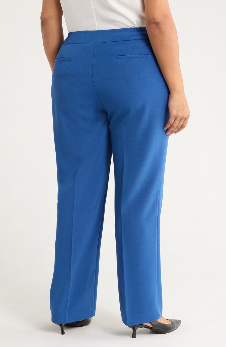 KASPER Flat Front Slim Pants, Alternate, color, Blue Night