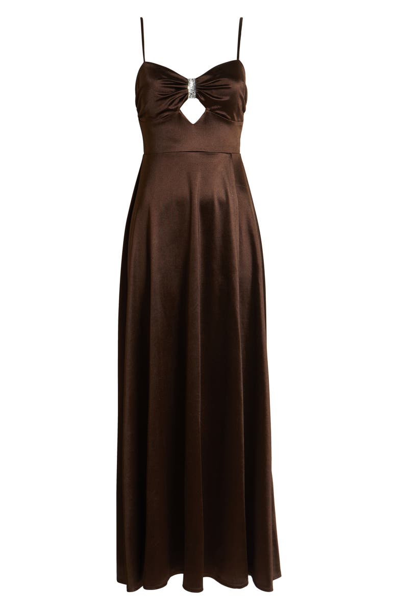 Jump Apparel Embellished Cutout A-Line Gown, Alternate, color, 