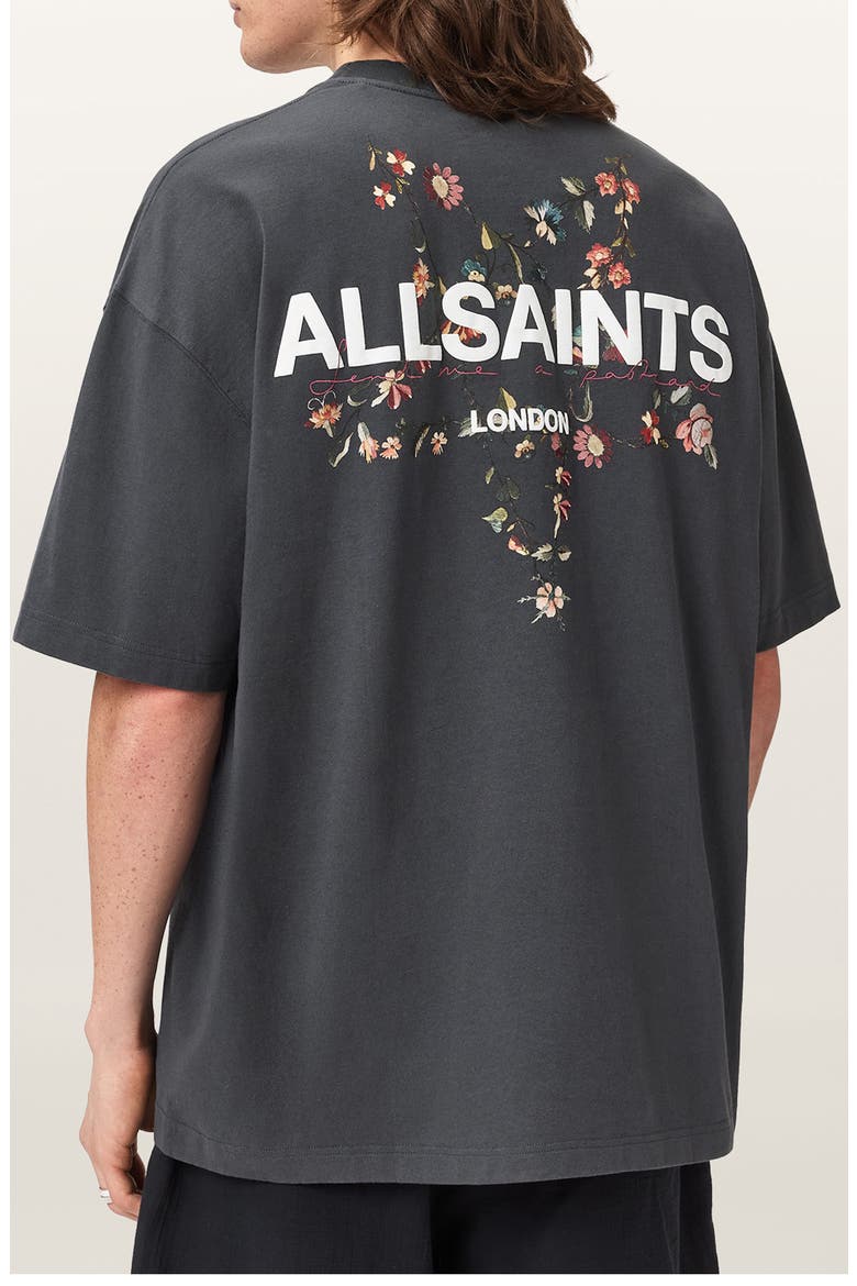 Pentacle Crewneck T-Shirt, Alternate, color, WASHED BLACK