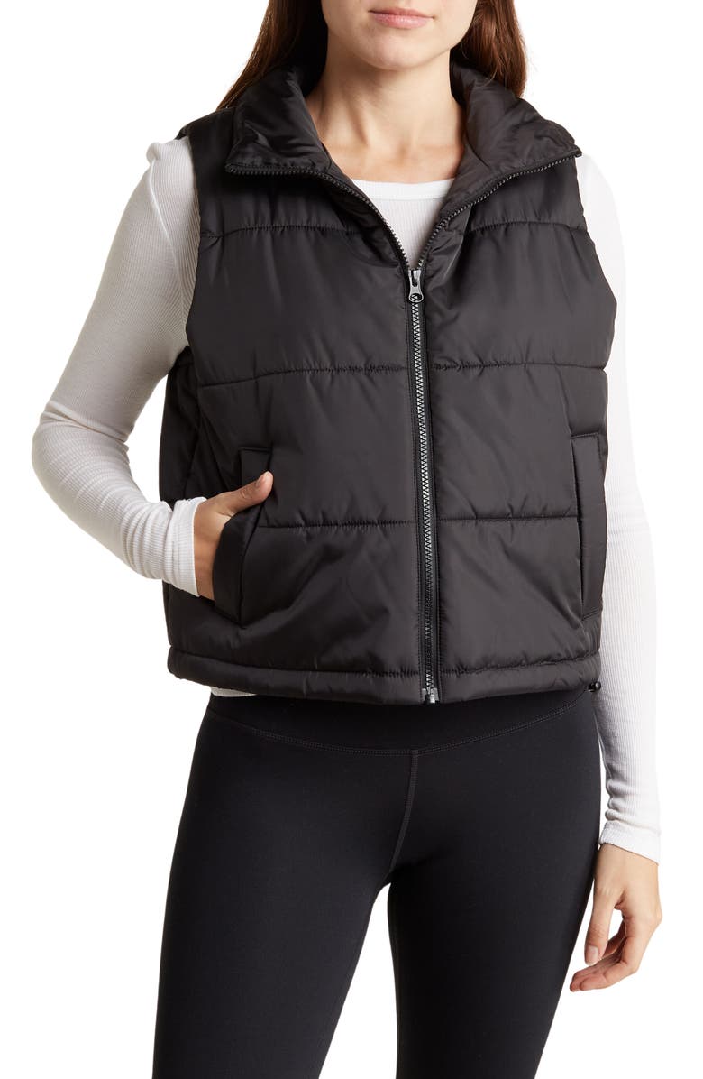 Z by Zella Crop Puffer Vest, Main, color,
