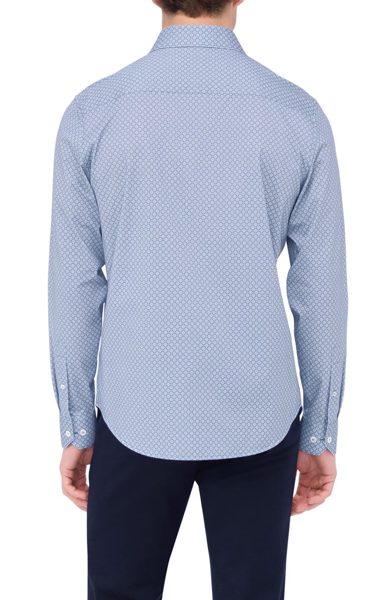 Bugatchi James OoohCotton<sup>®</sup> Print Button-Up Shirt, Alternate, color, Cobalt