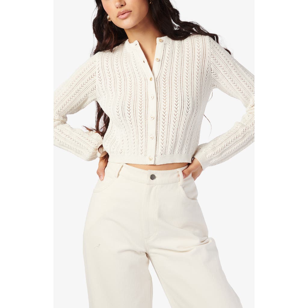 Cami Nyc Dresden Pointelle Crop Cardigan In White
