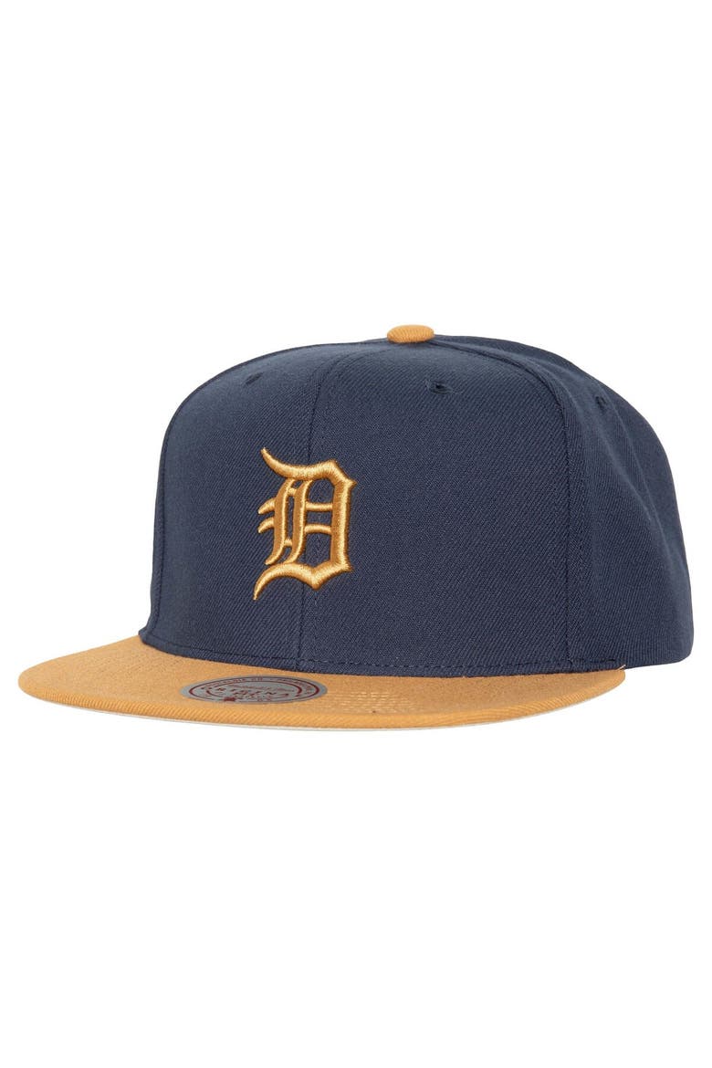 Men's Mitchell & Ness Navy Detroit Tigers Work It Snapback Hat, Main, color, Navy