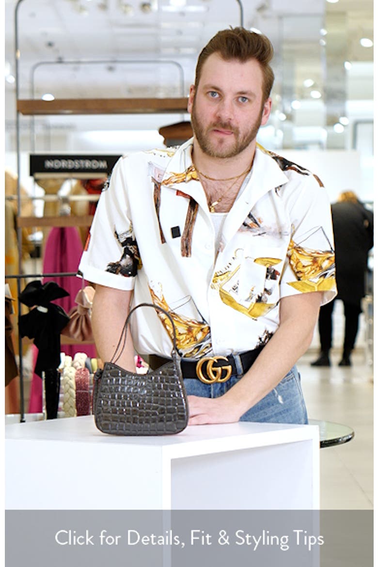 Croc Embossed Faux Leather Shoulder Bag video