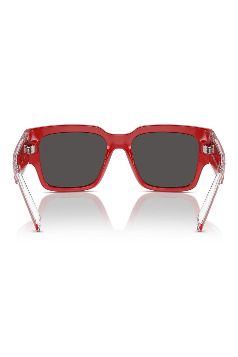 Kids' 49mm Square Sunglasses, Alternate, color, RED / DARK GREY