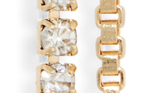 Nordstrom Rack Crystal Chain Drop Earrings In Clear- Gold