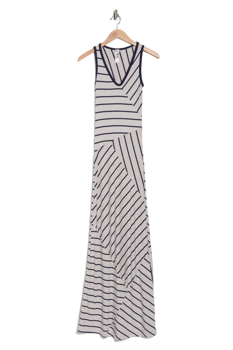 Panel Maxi Dress, Alternate, color, GREY NAVY