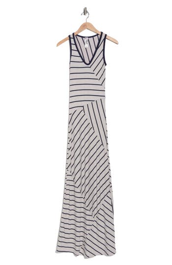 Go Couture Panel Maxi Dress In Gray