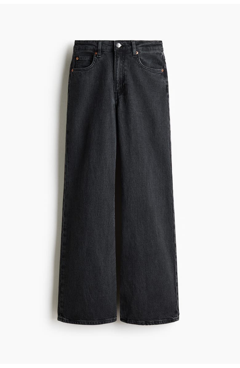 H&M Harper high rise wide leg jeans, Alternate, color, Dark Denim Gray