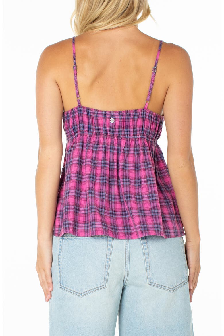 Hot Stuff Plaid Babydoll Camisole, Alternate, color, NAVAL ACAD